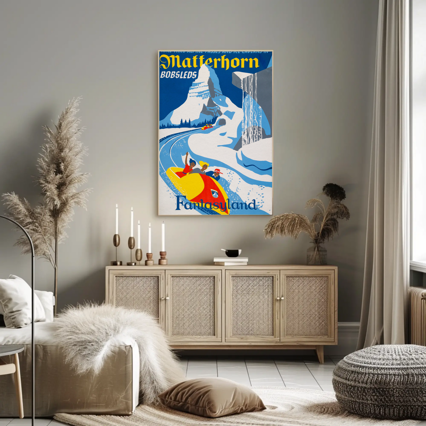 Disneyland Fantasyland Matterhorn 1960 Poster