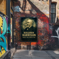 Benjamin Harrison 23rd President of the United States Double Exposure Poster