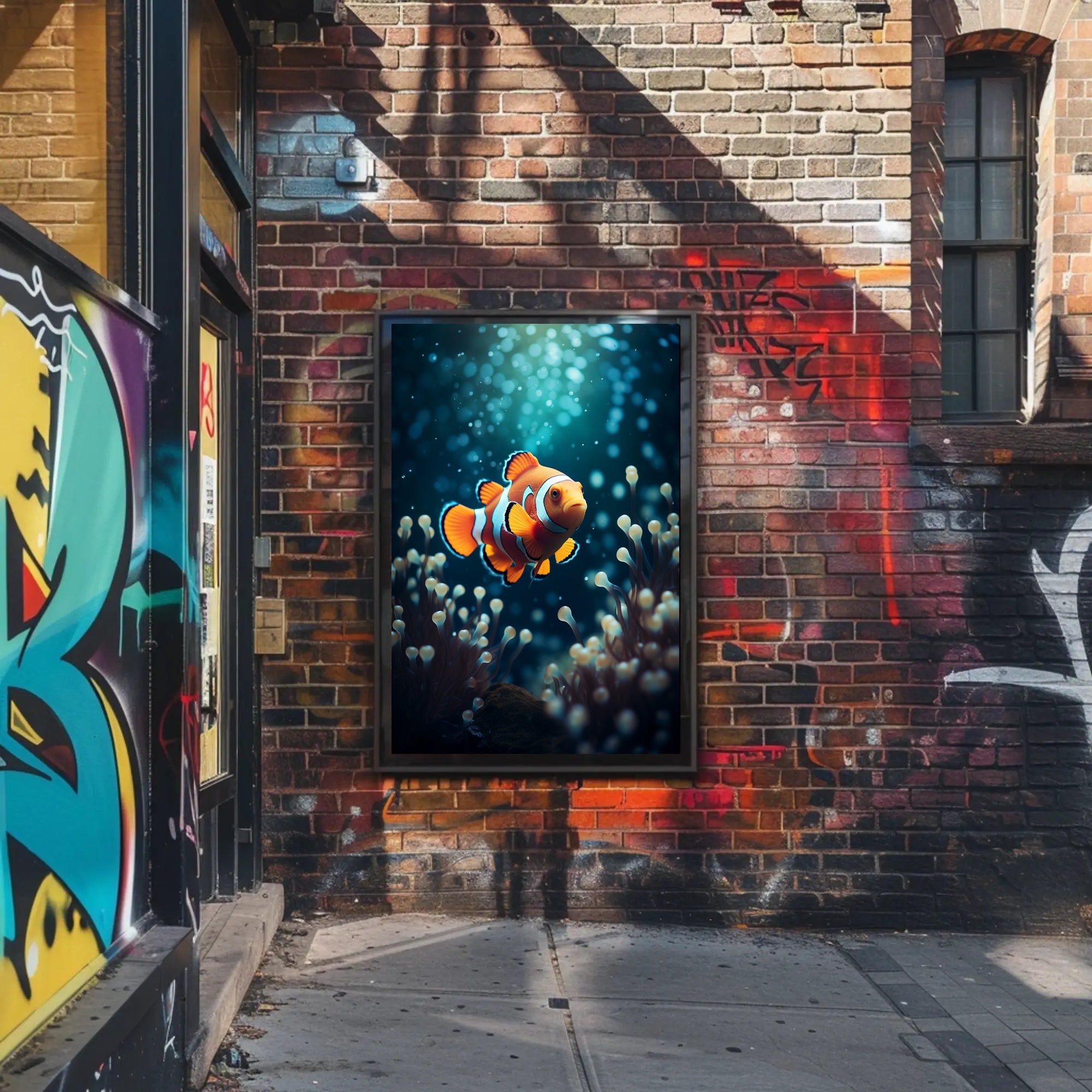 Clownfish In The Deep Poster PosterGoat