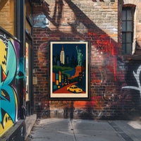 New York City Art Deco Poster Abstract Landmarks Wall Art