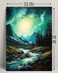 Tranquil Mountain Stream Poster