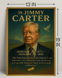Jimmy Carter 39th President Wall Art Print PosterGoat