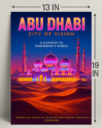 Abu Dhabi City of Vision Travel Poster