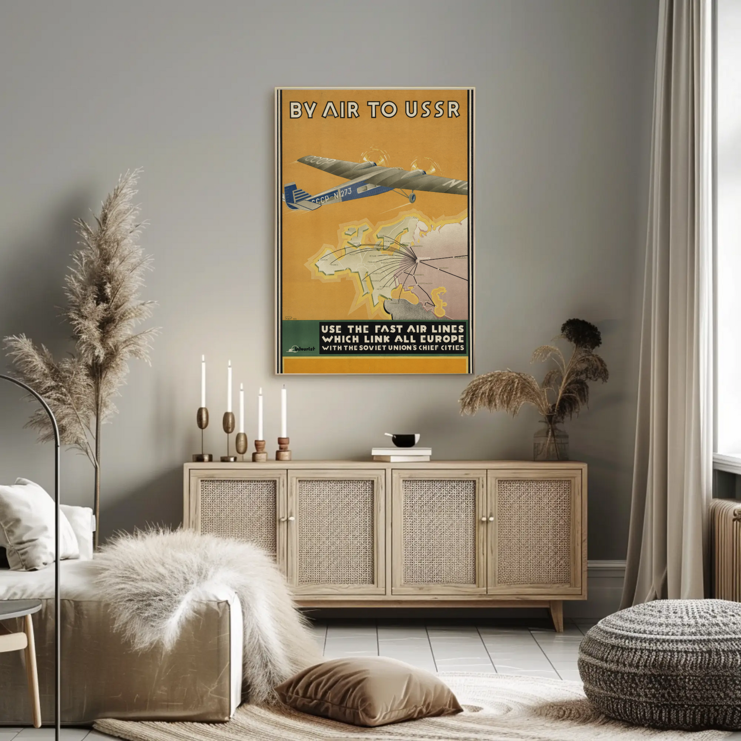 USSR Air Travel Poster
