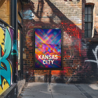 Kansas City Skyline Vibrant Expressionism Poster