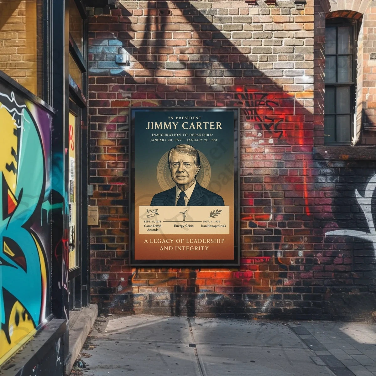 Jimmy Carter Historical Events Presidential Poster