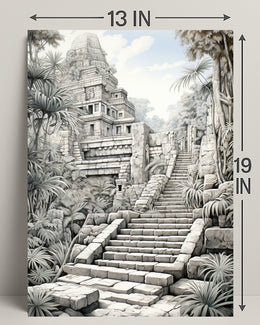 Ancient Temple In The Jungle Poster