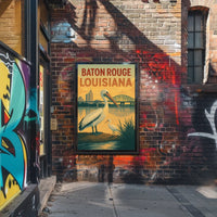 Scenic Baton Rouge Wildlife Travel Poster