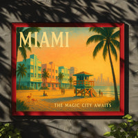 Miami Travel Poster Art Print The Magic City