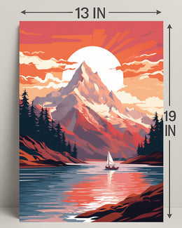 Serene Mountain Retreat Poster PosterGoat