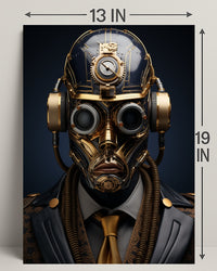 Steampunk Cyborg Portrait Poster PosterGoat