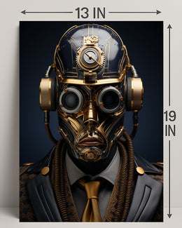 Steampunk Cyborg Portrait Poster PosterGoat