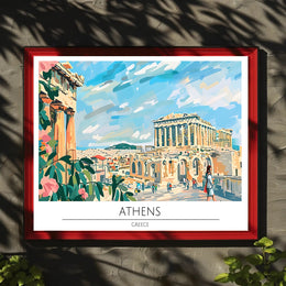 Athens Travel Poster