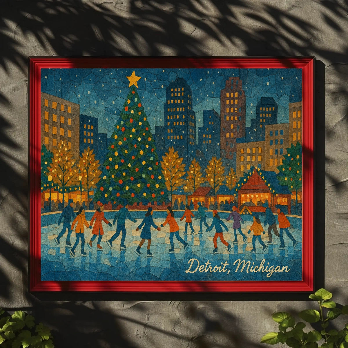 Winter Festivities in Detroit Poster