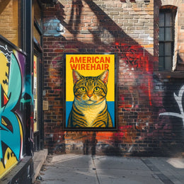 American Wirehair Cat Poster