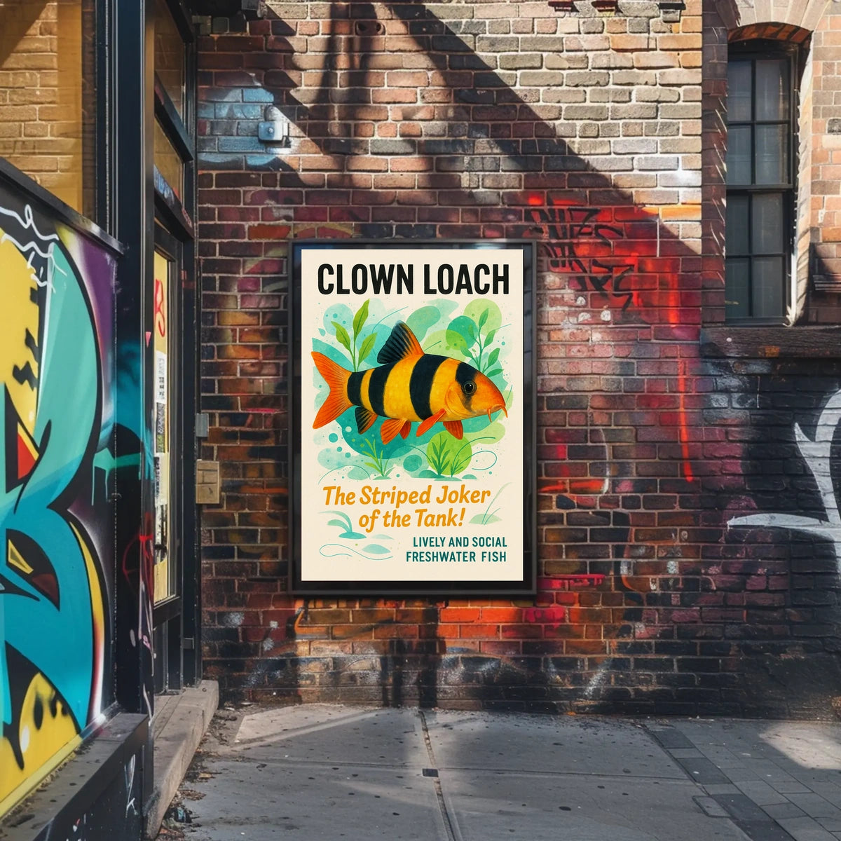 Clown Loach The Striped Joker of the Tank Poster