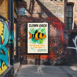Clown Loach The Striped Joker of the Tank Poster