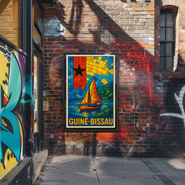 Guinea-Bissau Mosaic Art Poster
