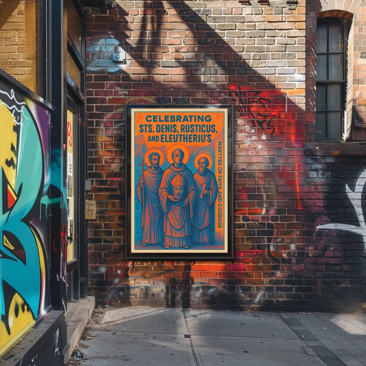 Celebrating Sts. Denis, Rusticus, and Eleutherius Poster