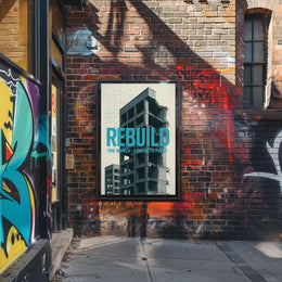 REBUILD Concrete Vision Urban or Cityscape Poster