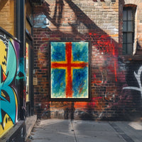 Vibrant Cross Abstract Abstract Poster