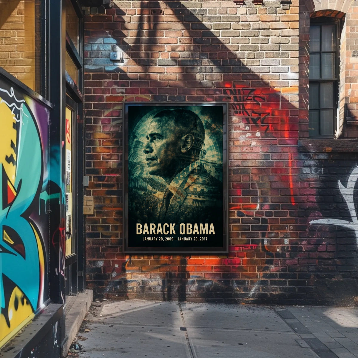 Barack Obama 44th President of the United States Double Exposure Poster