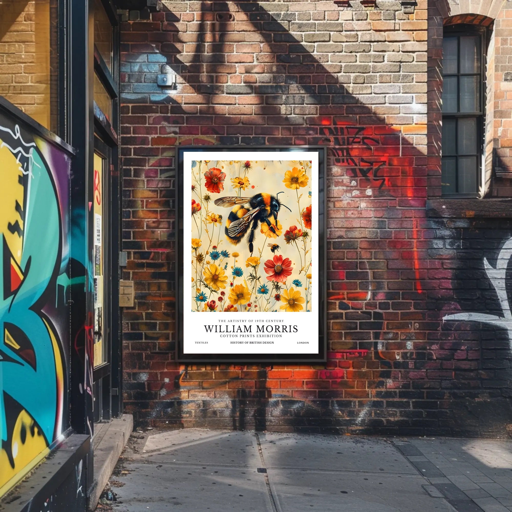 William Morris Vintage Bee Botanical Artistic Poster