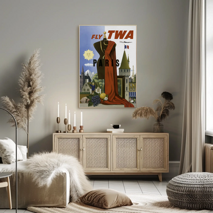 Fly TWA Paris Poster