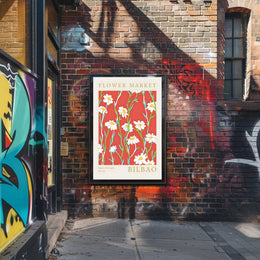 Flower Market Bilbao Poster