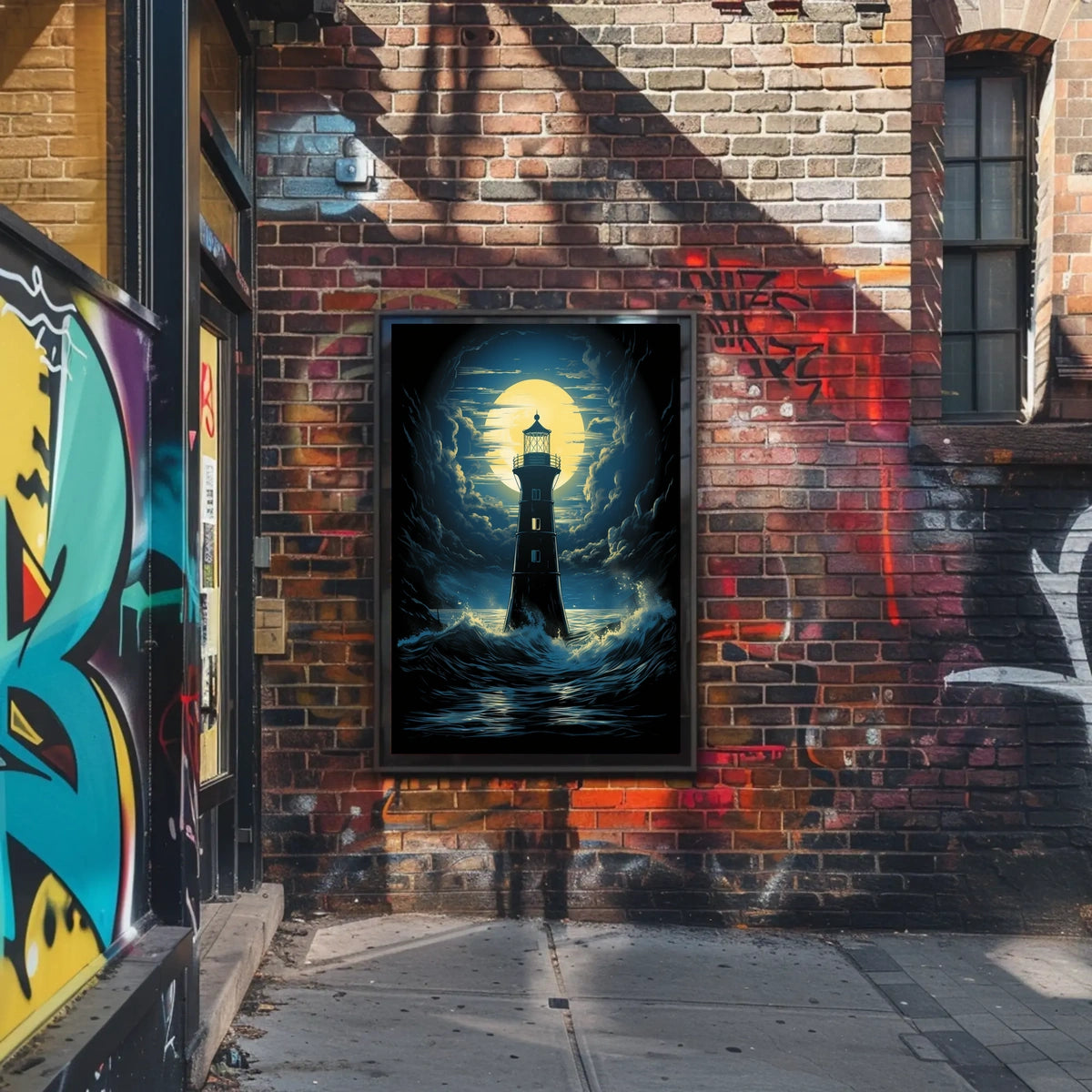 Lighthouse Resilience Surrealism Art Print: Abstract or Artistic Poster