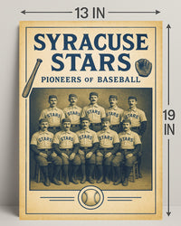 Syracuse Stars Pioneers of Baseball Poster PosterGoat