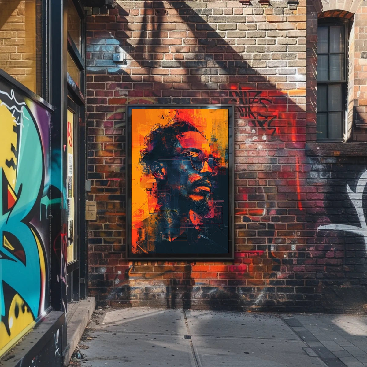 Vibrant Abstract Portrait Abstract Poster