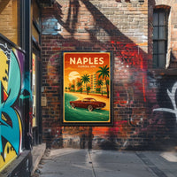 Naples Florida Vintage Travel Poster