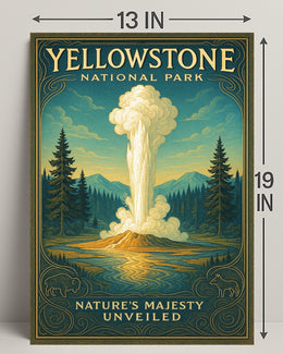 Yellowstone National Park Nature's Majesty Unveiled Poster PosterGoat