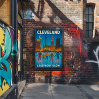 Cleveland Lakefront Glow Poster