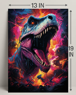Roaring Prehistoric Fury Poster PosterGoat