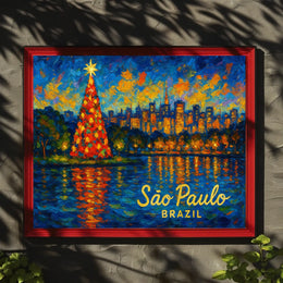 São Paulo Christmas Celebration Poster