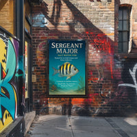 Sergeant Major Fish Bold Stripes and Big Attitude Poster