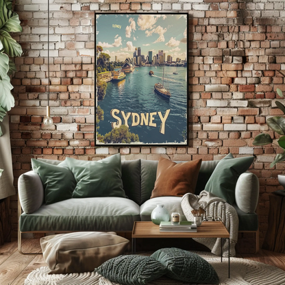 Sydney Australia Harbor Bridge Opera House Travel Poster Travel Poster