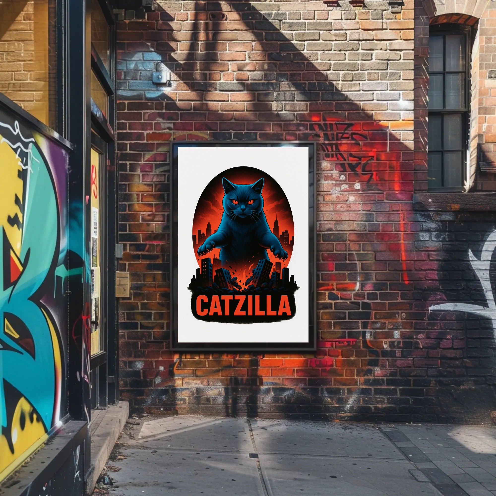Catzilla Strikes! Poster PosterGoat