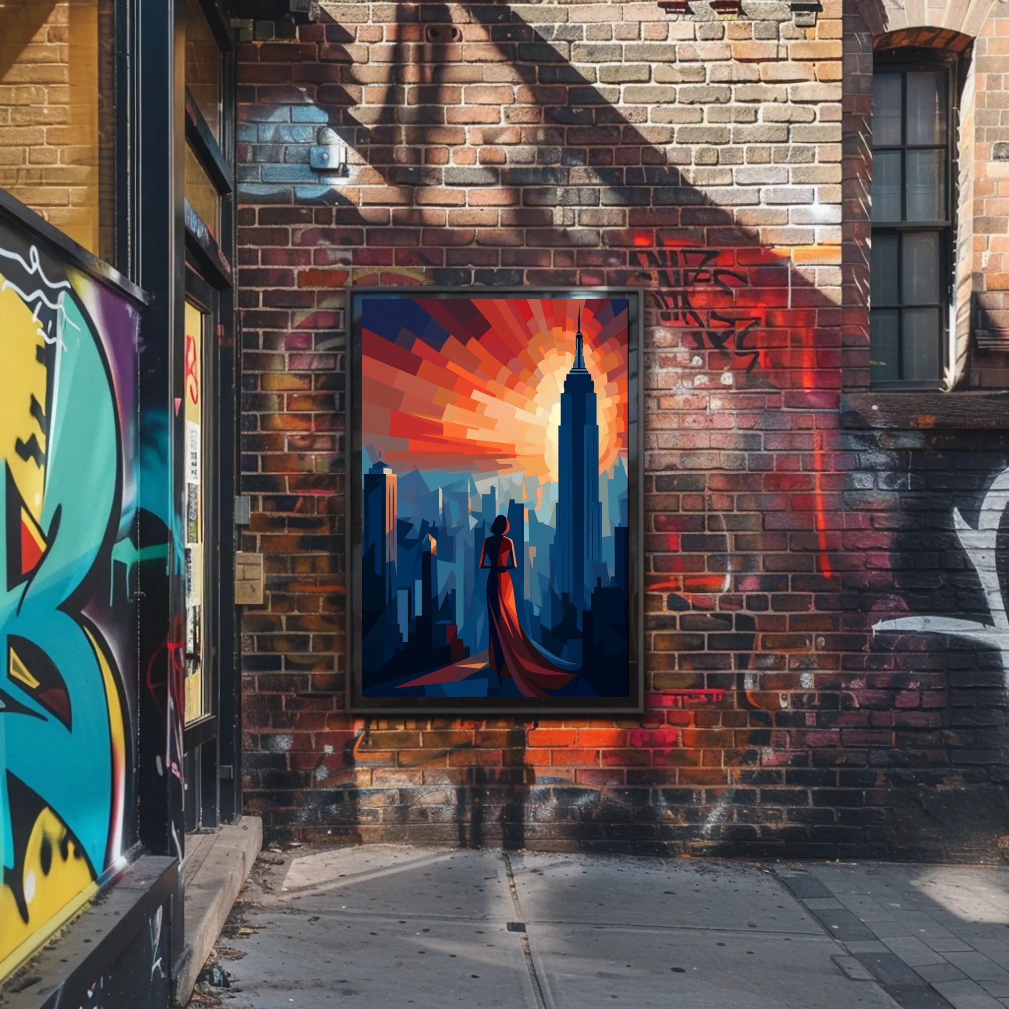 Cityscape At Sunset Poster
