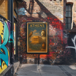 Athens Vintage Artwork Cultural or Heritage Poster