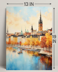 Autumn Reflections In A European Poster