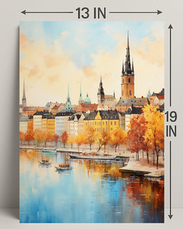 Autumn Reflections In A European Poster