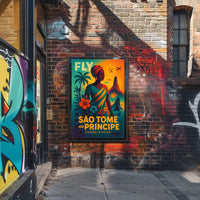 São Tomé and Príncipe Travel Poster Vibrant Island Escape PosterGoat