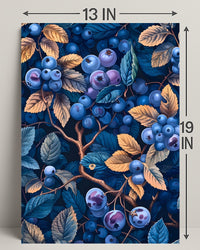 Blueberries and Foliage Artistic Design Artistic Poster