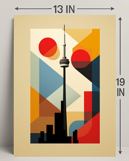 Geometric Skyline Art Poster