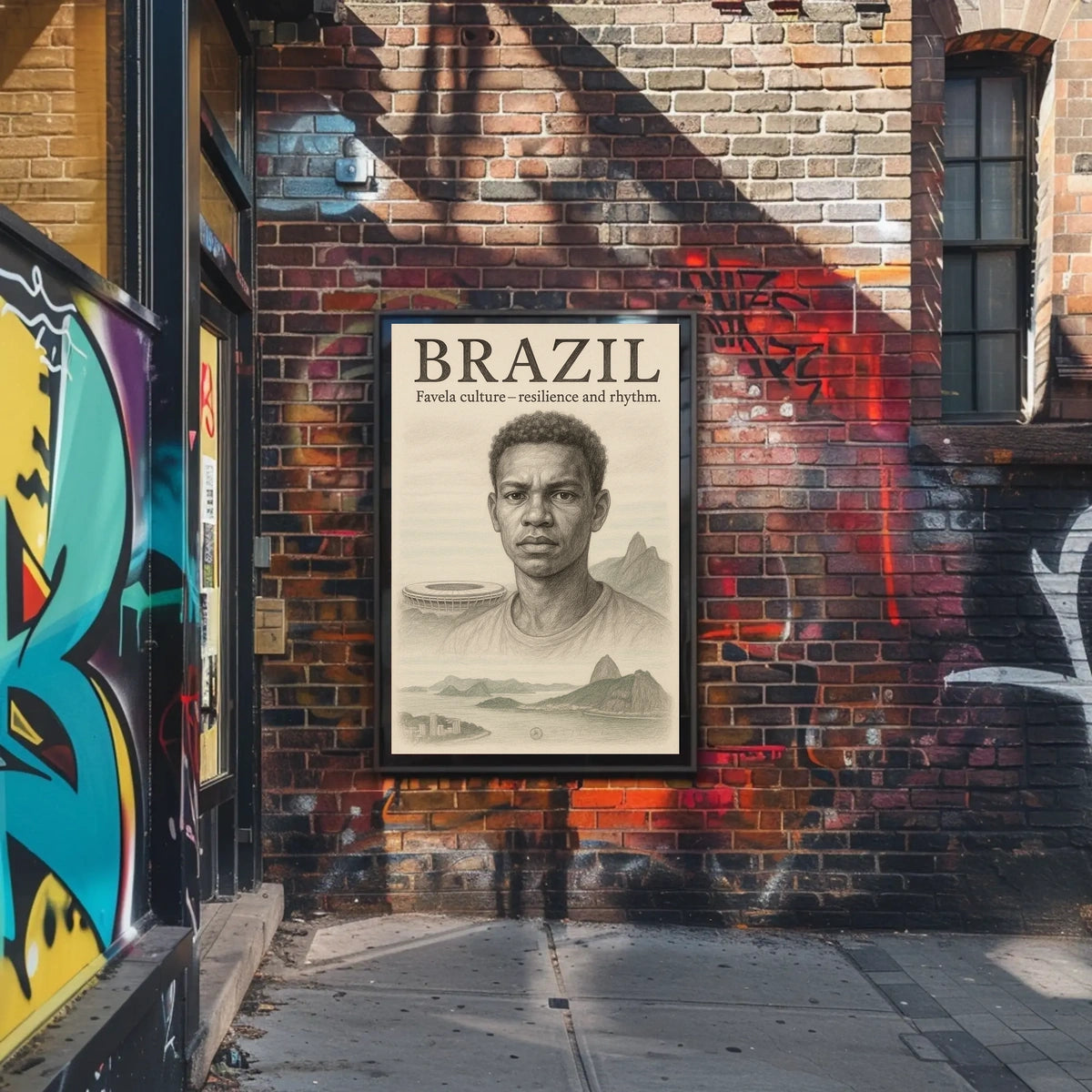 Brazil Favela Culture Poster