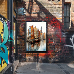 Reflections Of A Canal City Poster