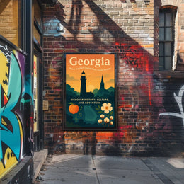 Georgia Where Southern Charm Meets Poster